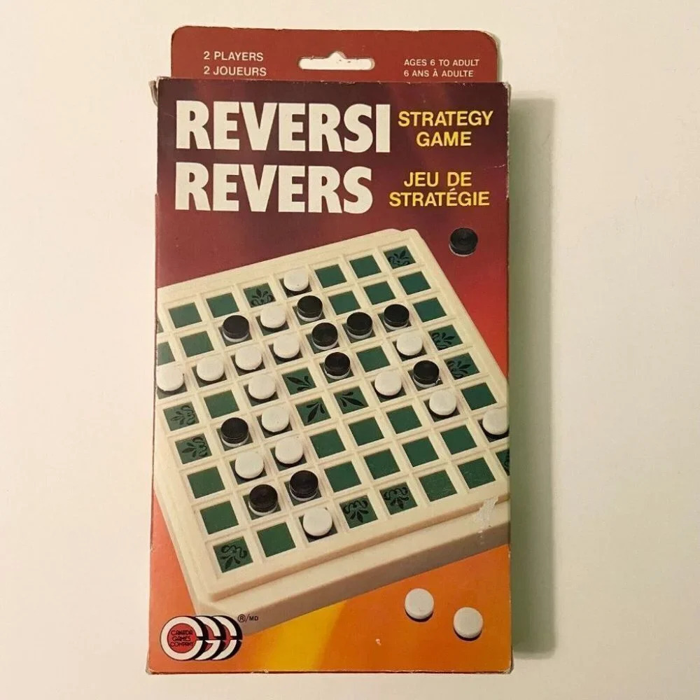 Vintage Reversi Strategy Game Canada Games Company Made in Hong Kong